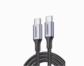 [90120] Cable USB-C a USB-C | 3 Metros | Carga Rápida de hasta 100W | Transferencia de datos 480 Mbps